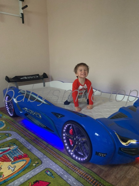 Ліжко машинка BMW синє Ліжко машинка BMW синє